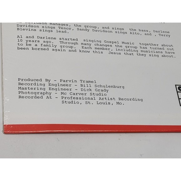 The Crusaders Quartet Getting ready Today Southern Gospel Vinyl Record VTG NEW - Picture 8 of 8